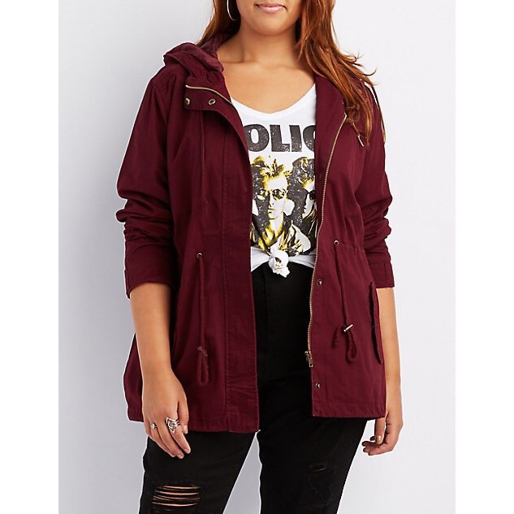Maroon Charlotte Russe Anorak Jacket